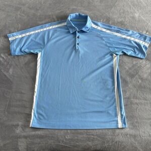 Nike Golf Polo Shirt Mens Blue White Short Sleeve Performance‎ Athletic Size M